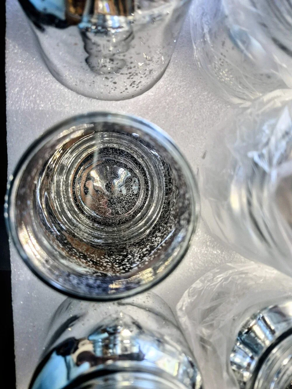 12 Silver Glitter Mason Jar Party Vases - Home Party Supplies